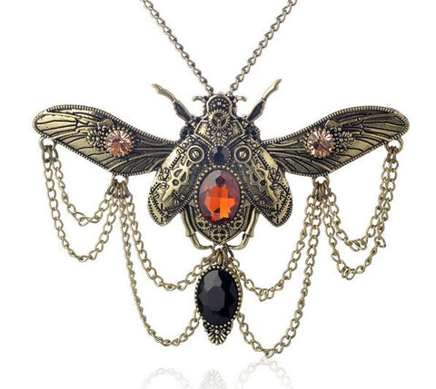 Vintage Beetle Necklace