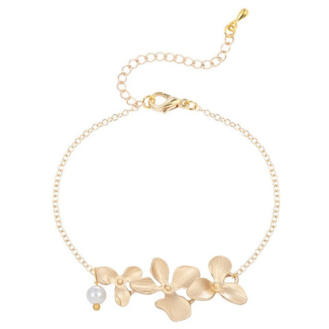 Orchid Flower Bracelet