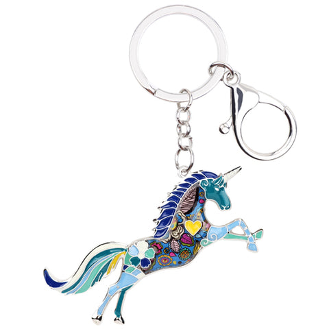 Multicolor Unicorn Keychain