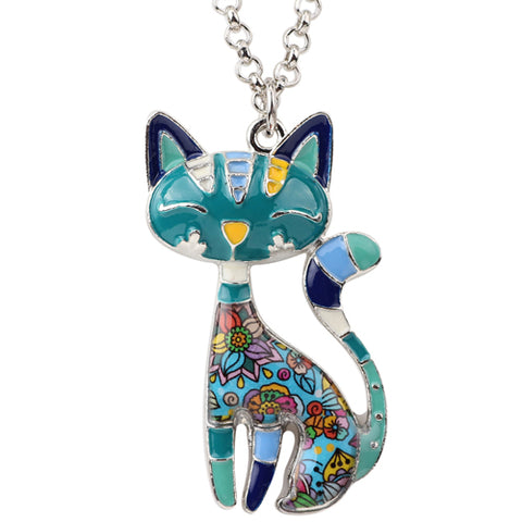 Multicolor Cat Necklace