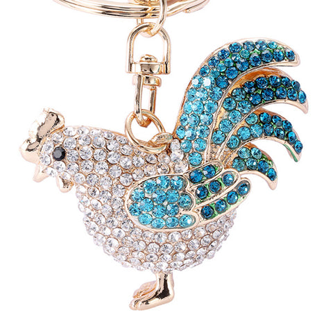 Crystal Chicken Keychain