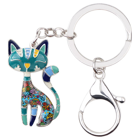 Multicolor Cat Keychain