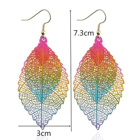 Free Big Leaf Drop Earrings