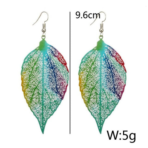 Free Big Leaf Drop Earrings