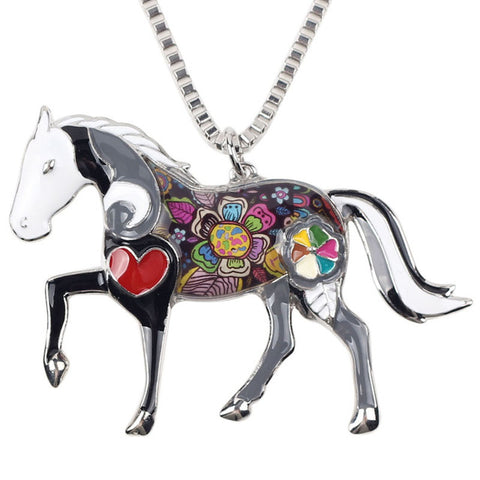 Multicolor Horse Necklace