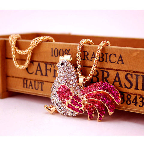 Crystal Chicken Necklace
