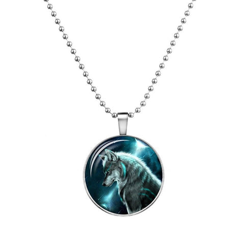 Glow in the Dark Wolf Necklace