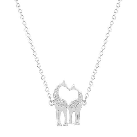 Free Double Giraffe Heart Necklace