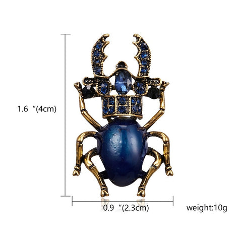 Blue Insect Brooch