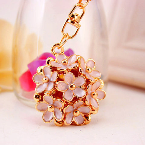 Crystal Flower Keychain