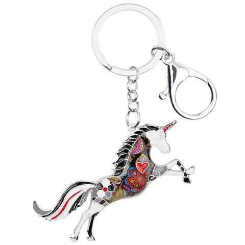 Multicolor Unicorn Keychain