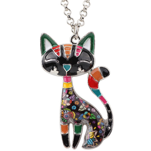 Multicolor Cat Necklace