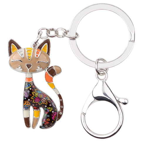 Multicolor Cat Keychain