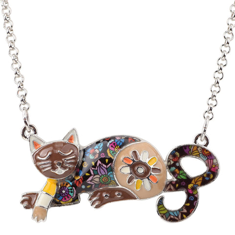 Sleeping Cat Necklace