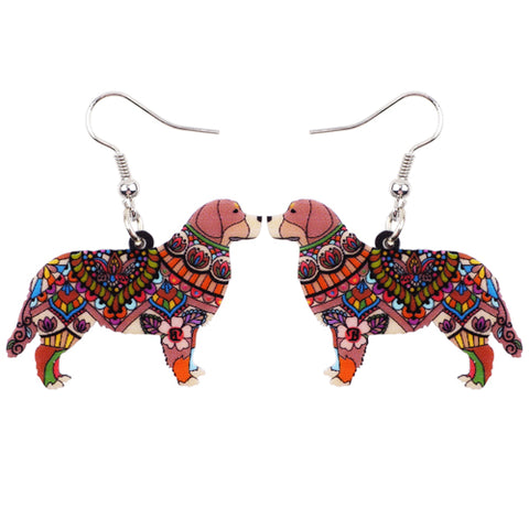 Bernese Mountain Dog Acrylic Earrings