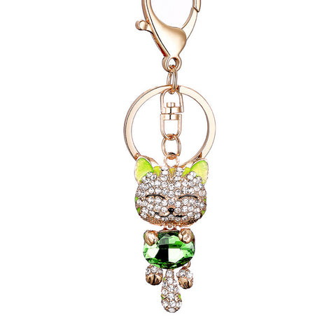 Crystal Cat Keychain