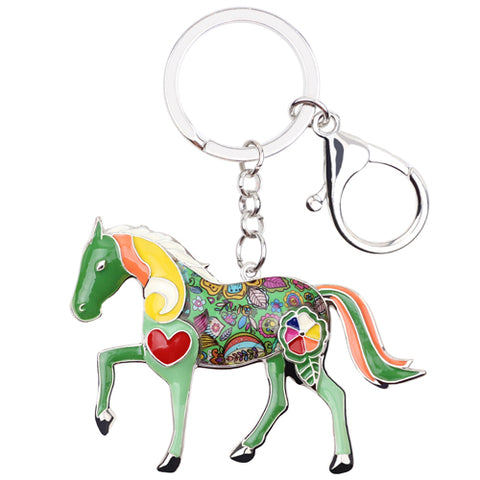 Multicolor Horse Keychain