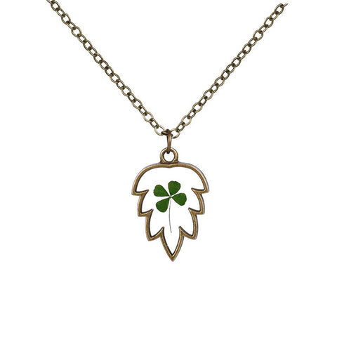 Leaf Shaped Flower Necklace