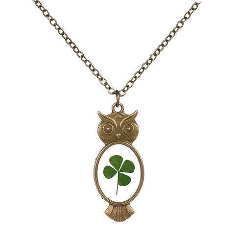 Owl Shaped Flower Necklace