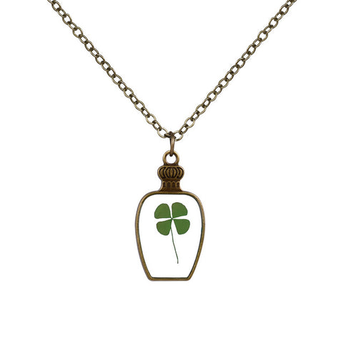 Bottle Shaped Big Flower Necklace