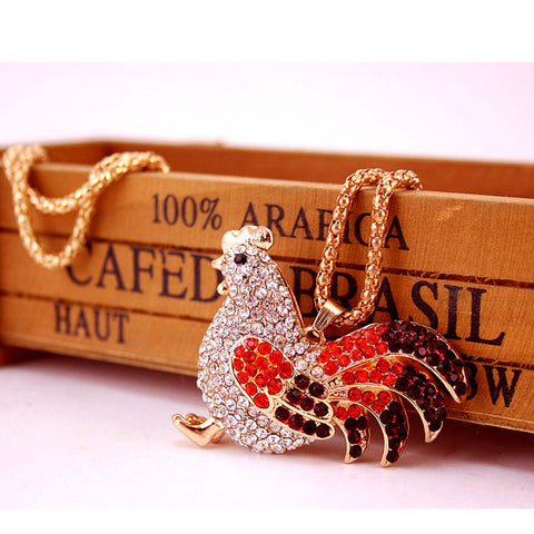 Crystal Chicken Necklace