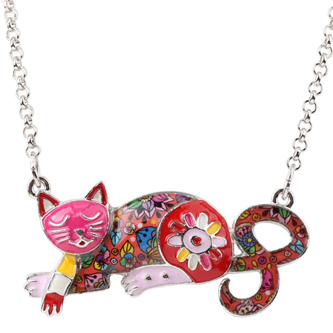 Sleeping Cat Necklace