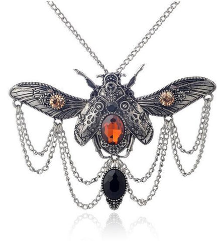 Vintage Beetle Necklace