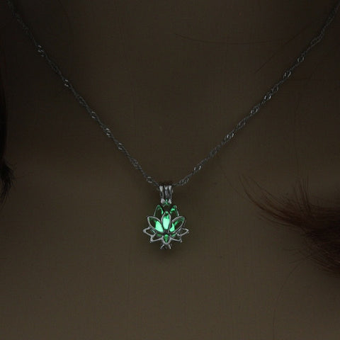 Lotus Glow in the Dark Necklace