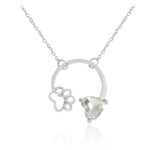 Paw Birthstone Necklace