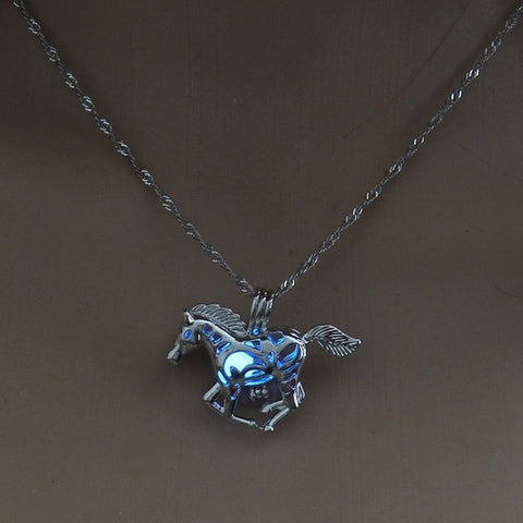 Running Horse Glow in the Dark Necklace