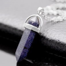 Blue Sand Stone Necklace