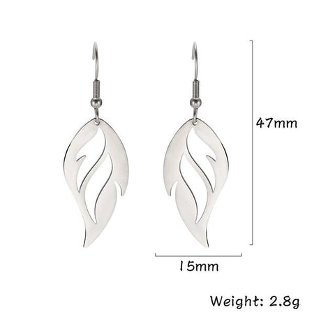 Earings, Model - Flame Steel