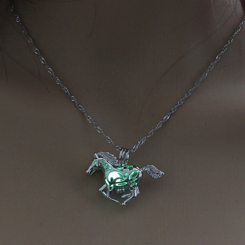 Running Horse Glow in the Dark Necklace