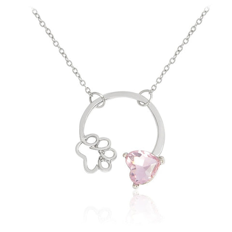 Paw Birthstone Necklace