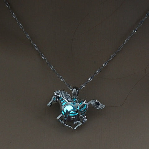 Running Horse Glow in the Dark Necklace