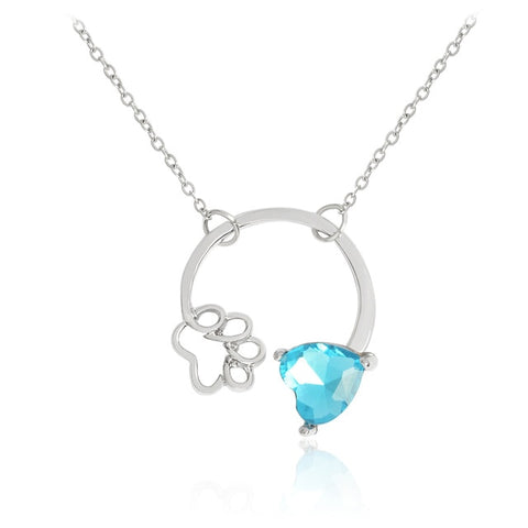Paw Birthstone Necklace