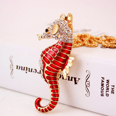 Crystal Seahorse Necklace