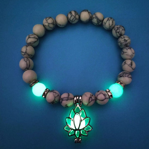Lotus Glow in the Dark Bracelet