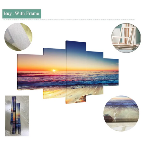 4 Panel Lion Family Wall Canvas