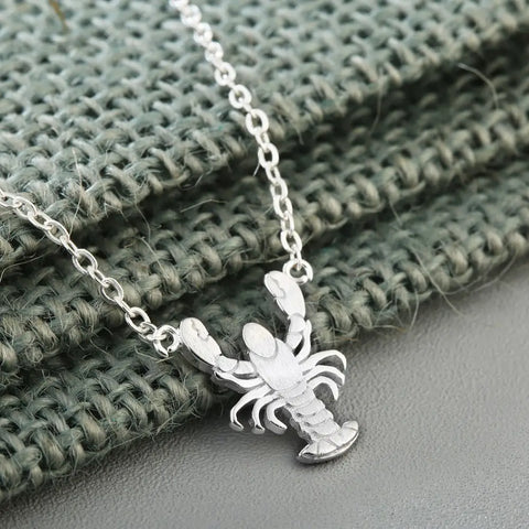 925 Sterling Silver Lovely Lobster Necklace