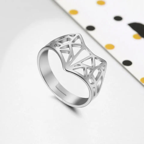 Anillos de zorro de Animal salvaje hueco para mujer, anillos abiertos para dedos ajustables de acero inoxidable, joyería de aniversario de boda|Anillos|