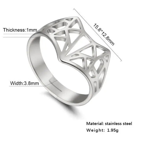 Anillos de zorro de Animal salvaje hueco para mujer, anillos abiertos para dedos ajustables de acero inoxidable, joyería de aniversario de boda|Anillos|