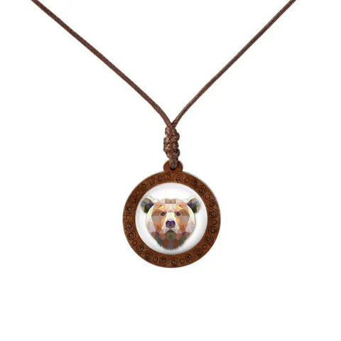 Animal Art  Wood Necklace