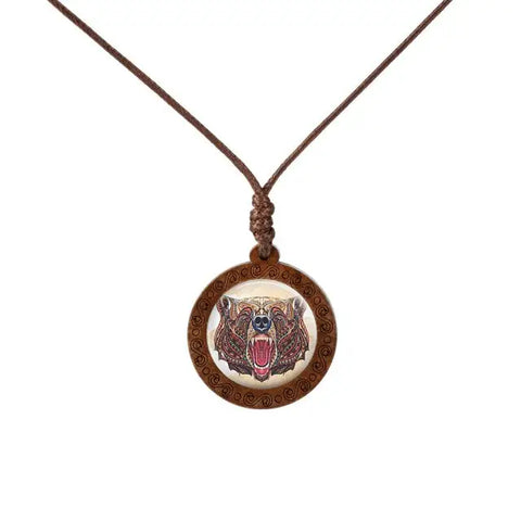 Animal Art  Wood Necklace