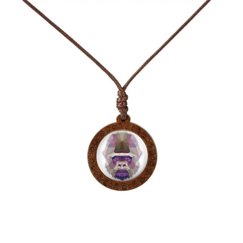 Animal Art  Wood Necklace