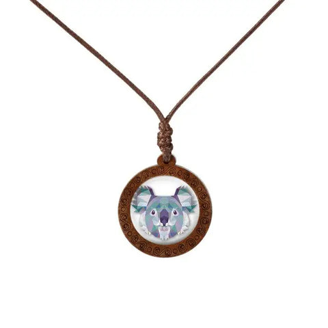 Animal Art  Wood Necklace