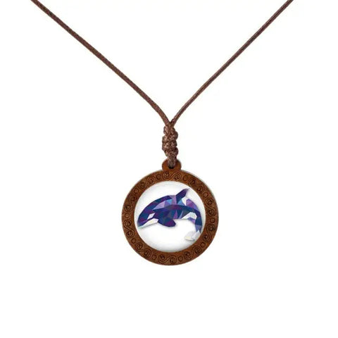 Animal Art  Wood Necklace