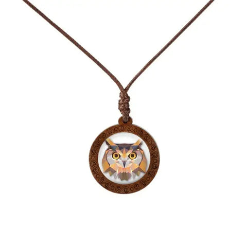 Animal Art  Wood Necklace