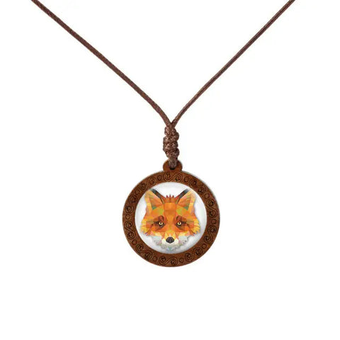 Animal Art  Wood Necklace