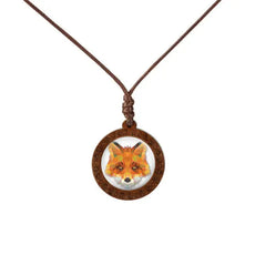 Animal Art  Wood Necklace